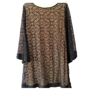 Black Boho Short Dress